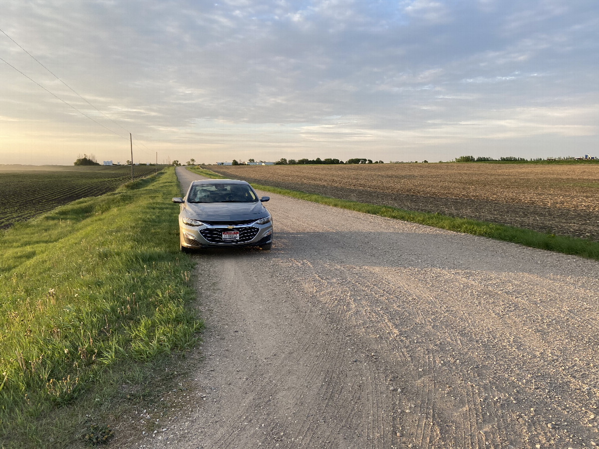 Nearest road to the confluence point, looking north.