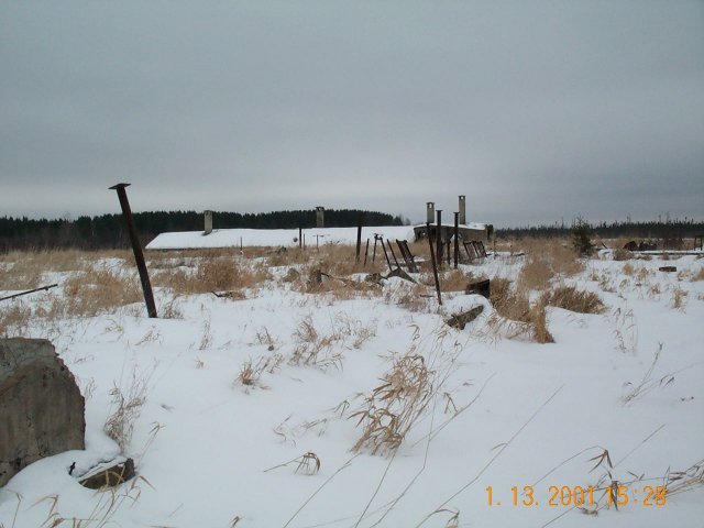 Another shot of the railroad depot with other junk in the foreground.