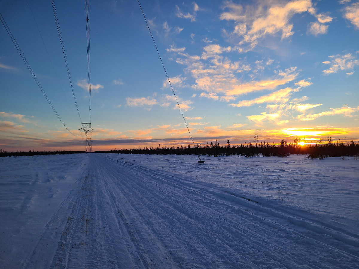 An awesome sunset (on the way back)