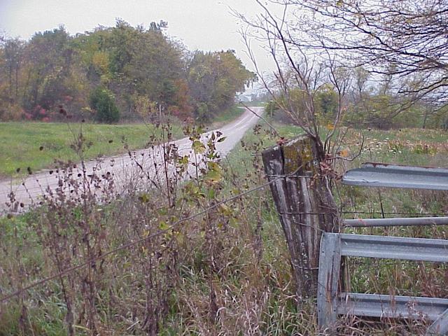 Nearest road to the confluence, looking south from 250 meters southeast of the confluence.