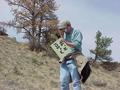 #3: Geographer Steve Reiter takes a photograph of his GPS receiver at confluence site.