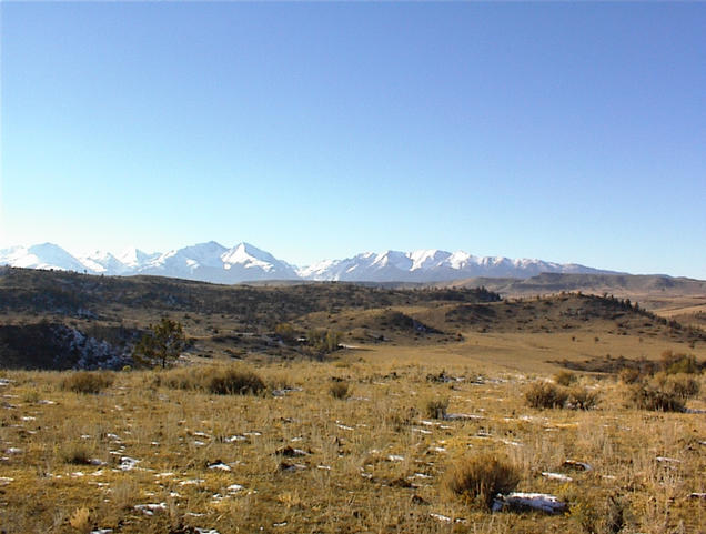 Crazy Mountains from ridge