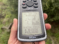 #6: GPS reading at the confluence point. 