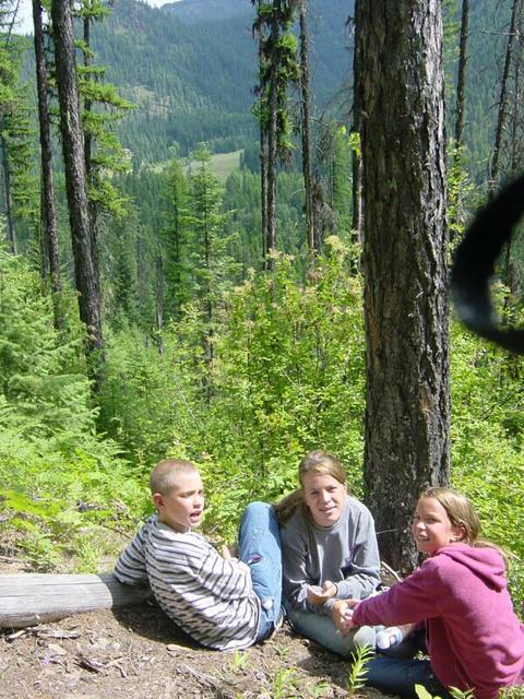 Taking a break at the confluence.