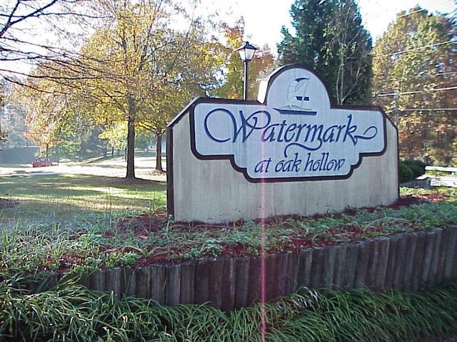 Entrance to townhome development that contains the confluence.