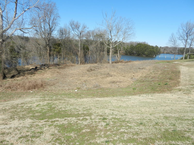 Looking down on 36N 80W from the townhouses, with Oak Hollow Lake to the north