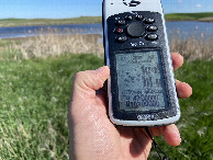 #6: GPS reading at the confluence point.