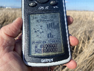 #6: GPS reading at the confluence. 