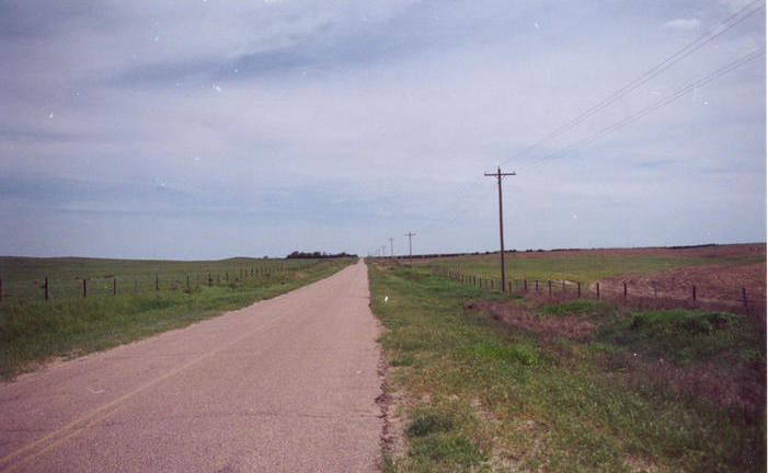 Looking south down Hershey-Dickens Rd.