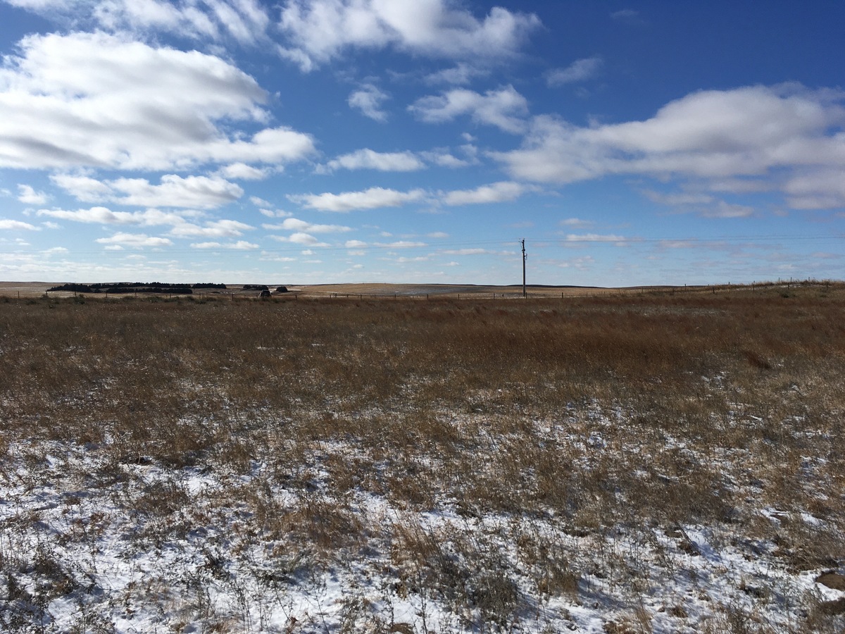 View to the west (rental car visible)