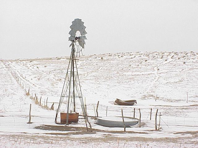 Windmill about 100 meters northeast of the confluence.