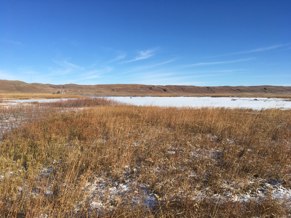 View NNE, confluence in the foreground