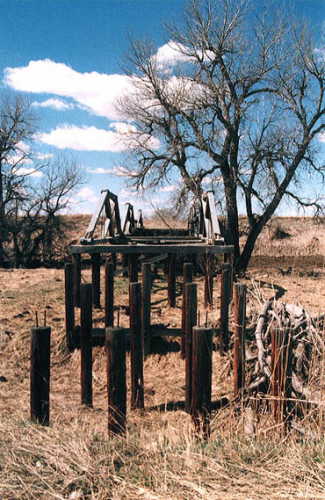 At the state line, on Road 6412, there's an old abandoned bridge that crosses Indian Creek.