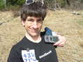 #2: Joseph Kerski at the confluence site in the New Hampshire woods.