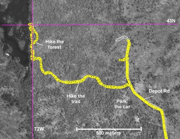 GPS trail from Depot Road