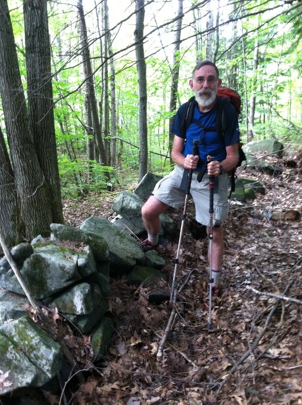 N. Trovert crosses stone wall on way to 44N 72W 