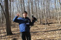 #2: Joseph Kerski at the confluence of 41 North 74 West after a long bicycle ride.