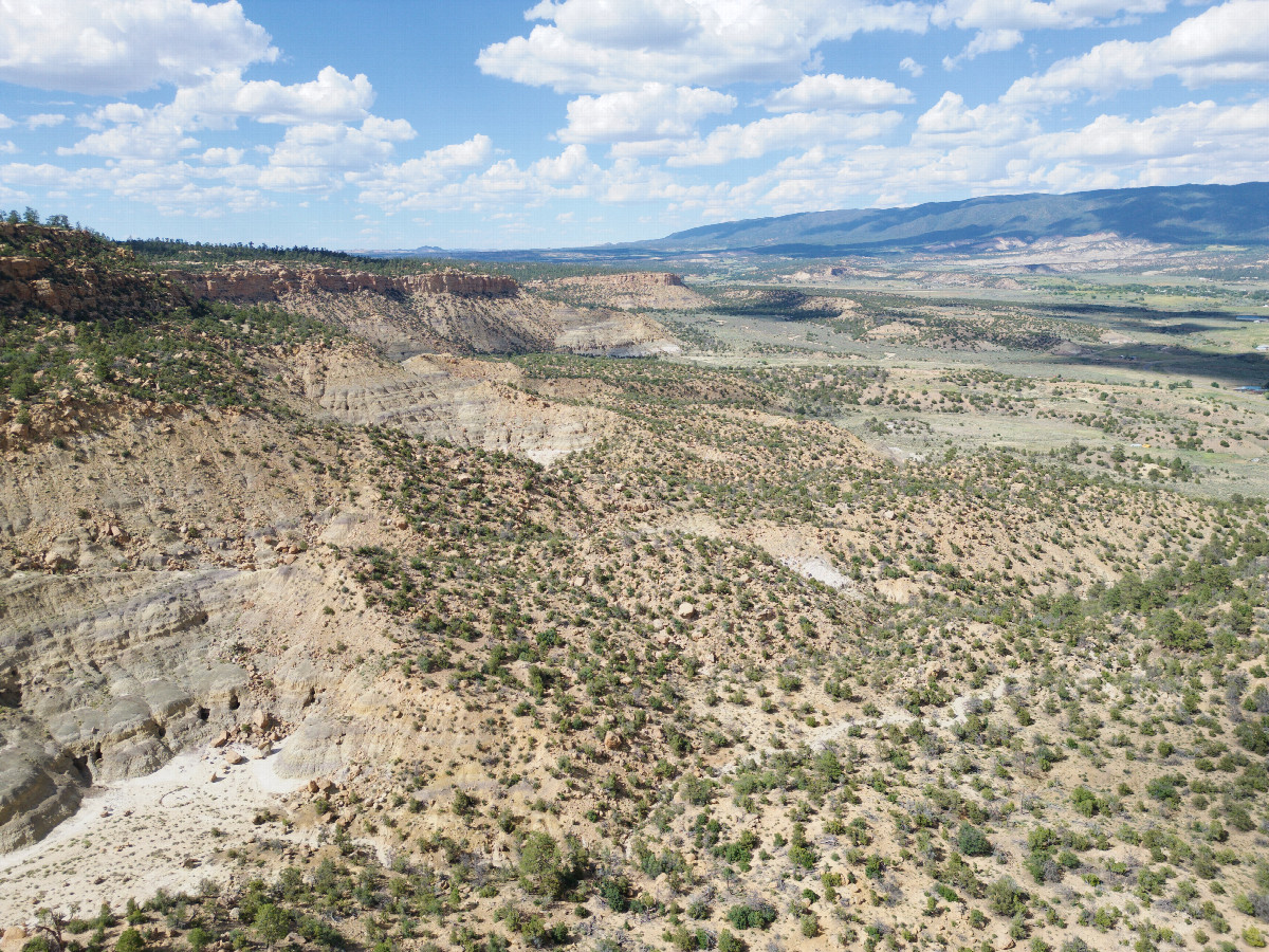 View North, from 120m above the point