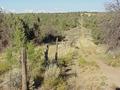 #6: View to the east along the state line, 40 meters southeast of the confluence, Colorado on left, New Mexico on right.