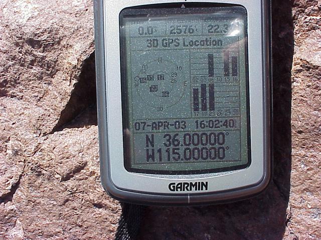 GPS receiver at the confluence site.