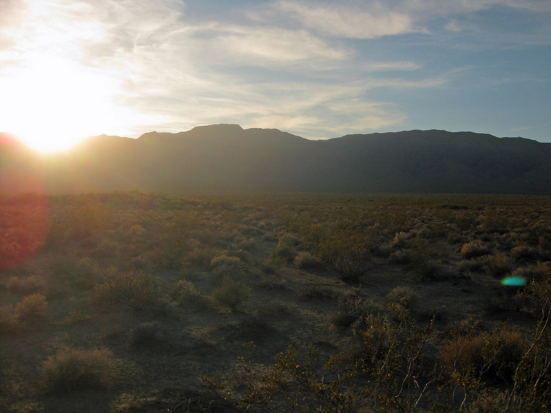 View to the west. Sun setting fast.