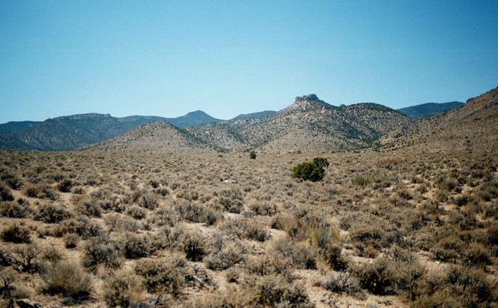 Mountains to the west.