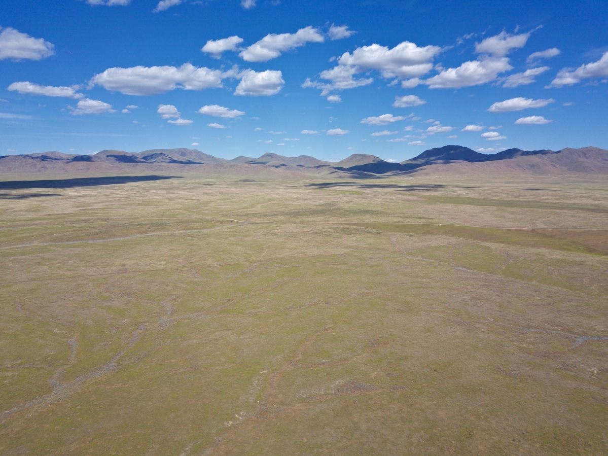 Looking East from 120m above the point