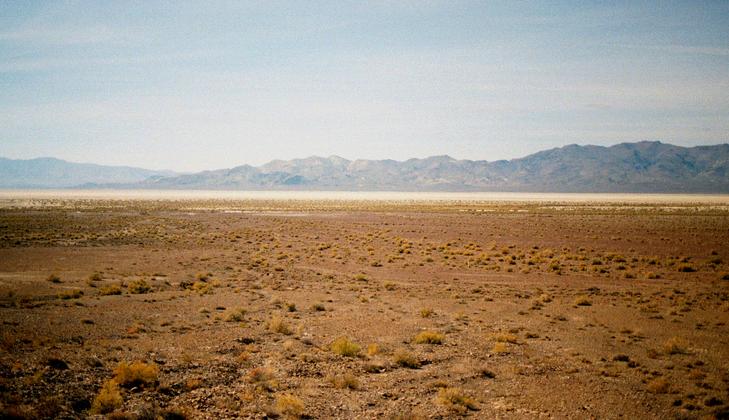 Looking west with the playa in the distance.