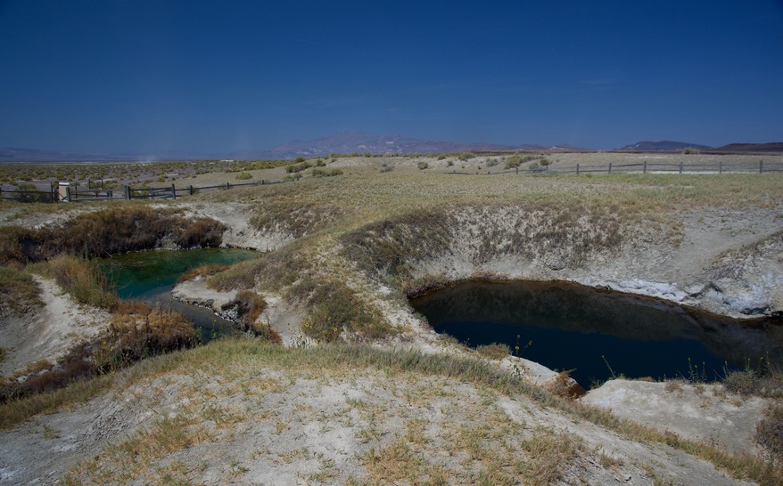 Double Hot Springs, about 3 miles north of the point