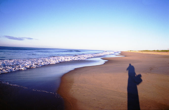 The lovely beach where I had wanted to launch my canoe.