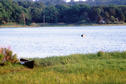 #2: My canoe at the put-in.  I'm at the far eastern end of a busy harbor.