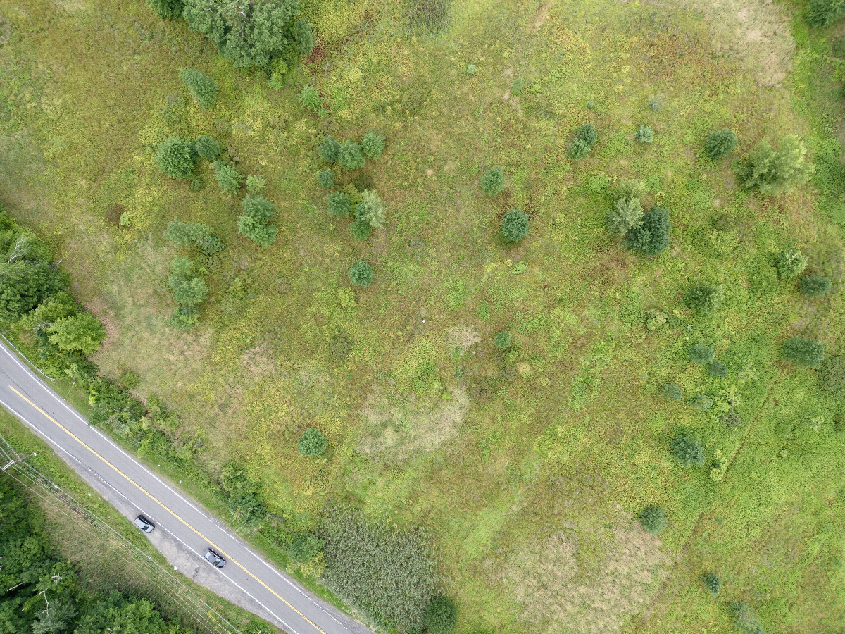 Looking down on the point from a height of 120m