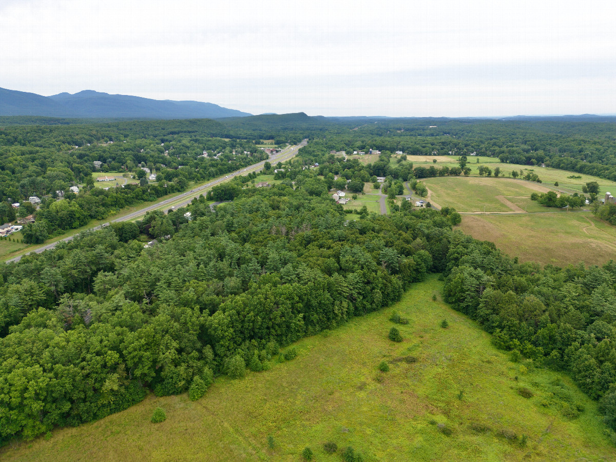 View North, from 120m above the point