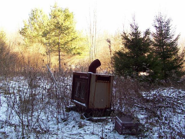 The stove and milk crate have been here for at least 4 1/2 years