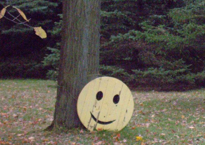 The happy face greeting confluence visitors.