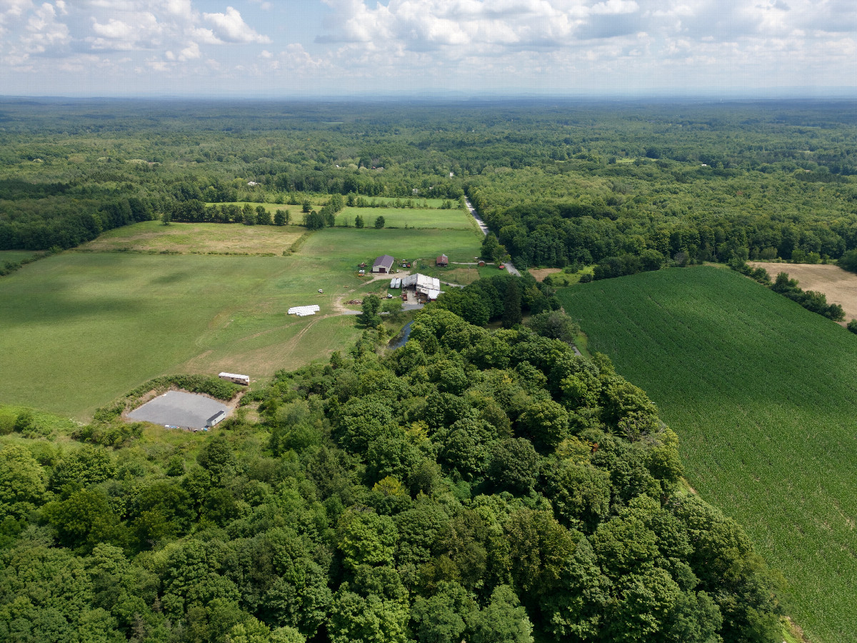 View East, from 120m above the point