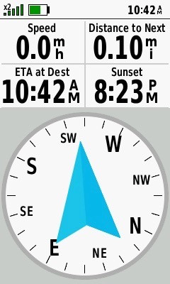 My GPS receiver, 0.1 miles from the point