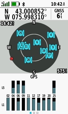 My GPS receiver, 0.1 miles from the point