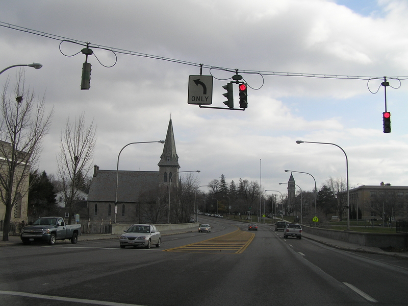 Closest town to confluence: Le Roy, New York, about 3 km southeast.