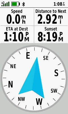 My GPS receiver, 2.92 miles from the point