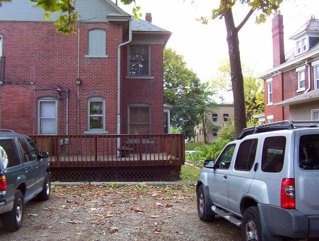 The confluence lies in or near the back of this apartment building at 288 15th Ave.