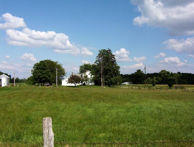 Mr. Kirkbride's farm house east of the confluence.