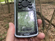 #6: GPS reading at the confluence point. 