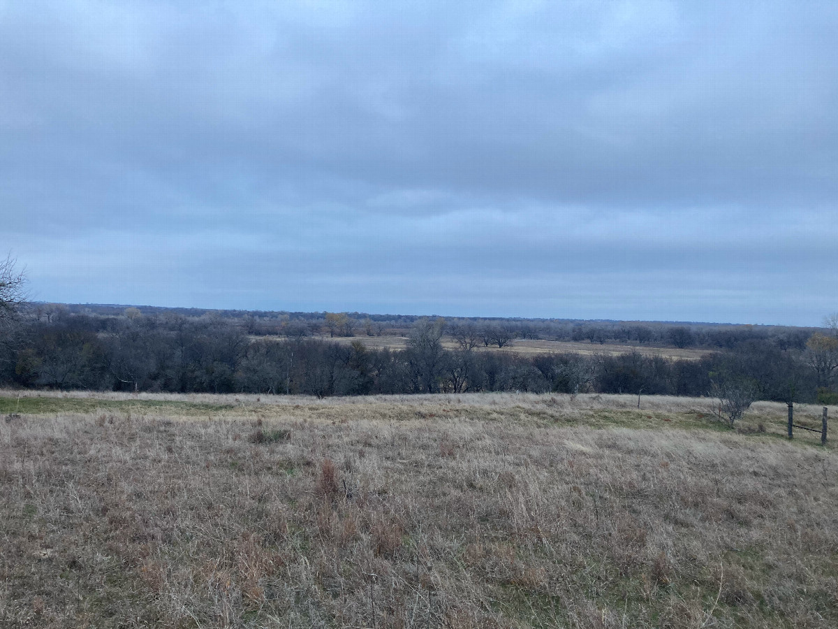 View north toward the river valley, during our return