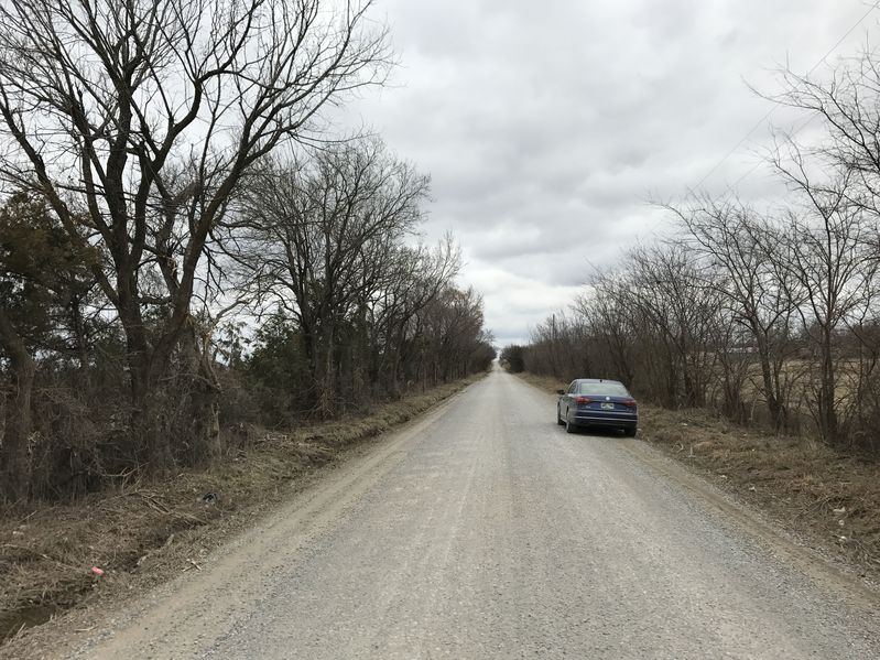 Confluence of 35 North 96 West, looking east.