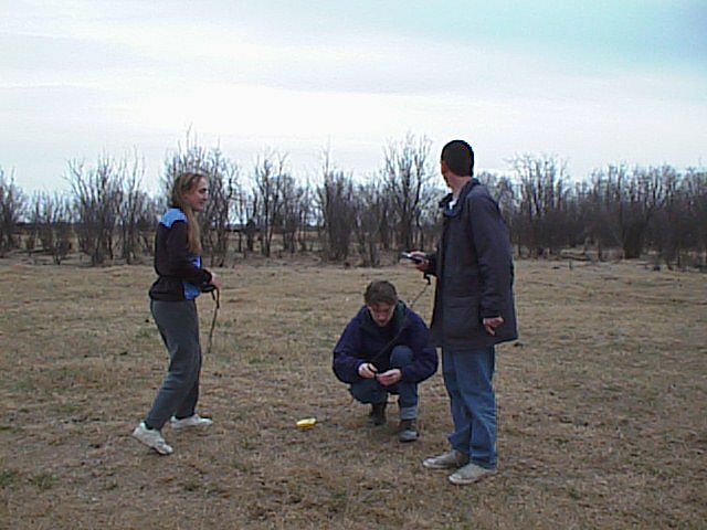 Becky, Alex and Louis take the readings