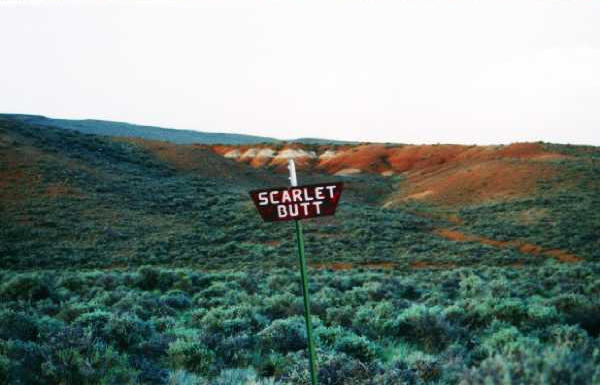 Sign along side of road leading into confluence