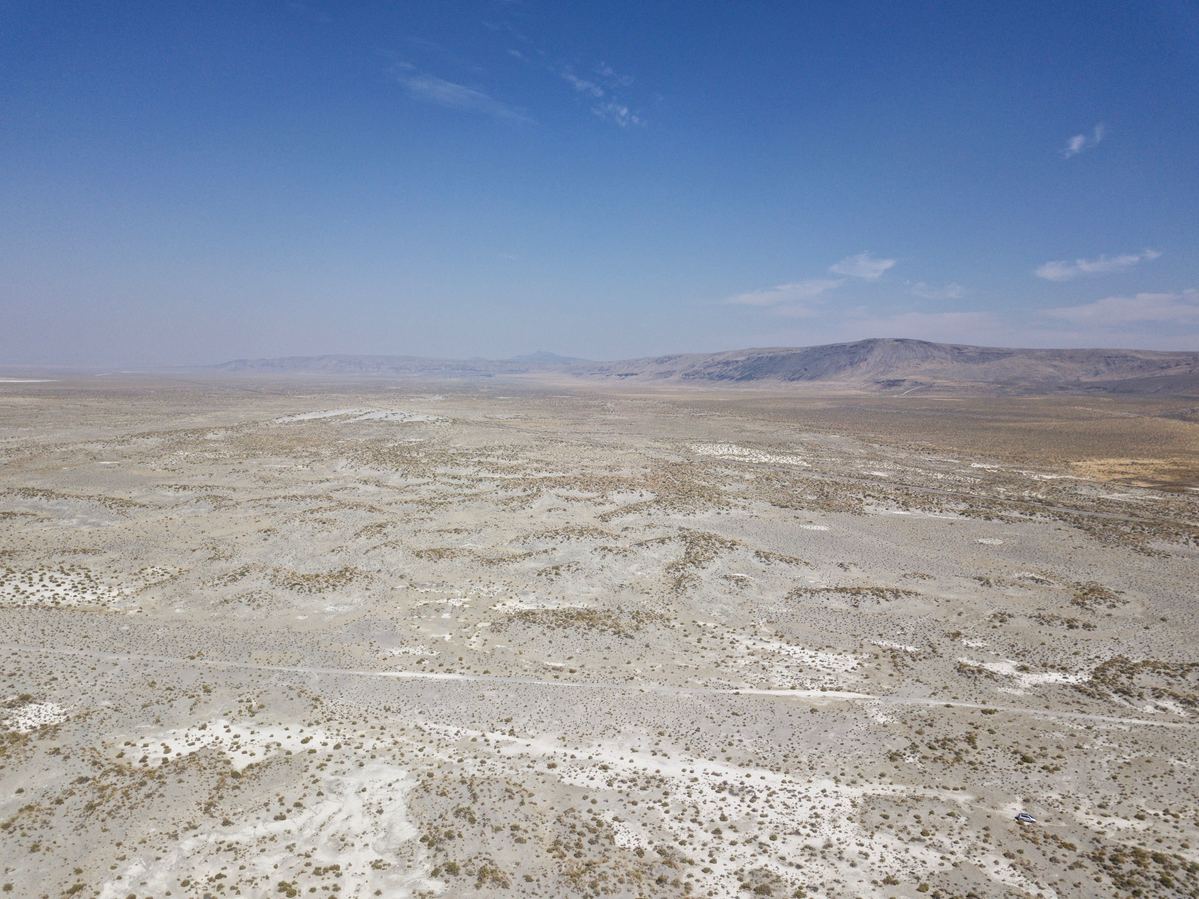 View North from 120 m above the point