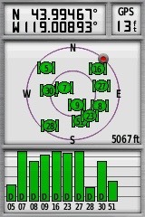 My GPS receiver’s display, at my point of closest approach