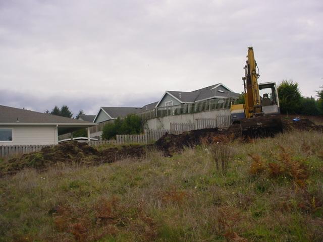 Looking to NW corner of vacant lot nearest confluence